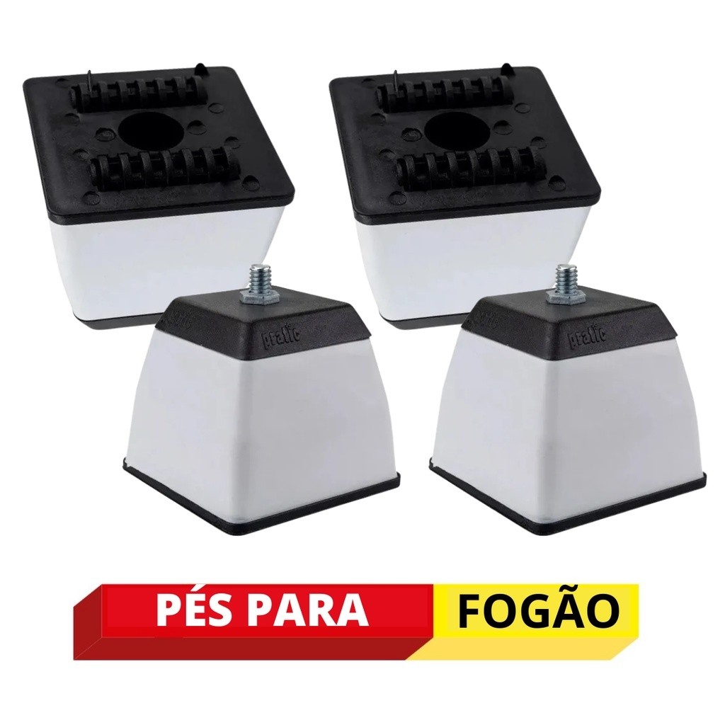 4 Pés Para Geladeira Fogão Freezer Com Rodinha Universal em Oferta na Shopee