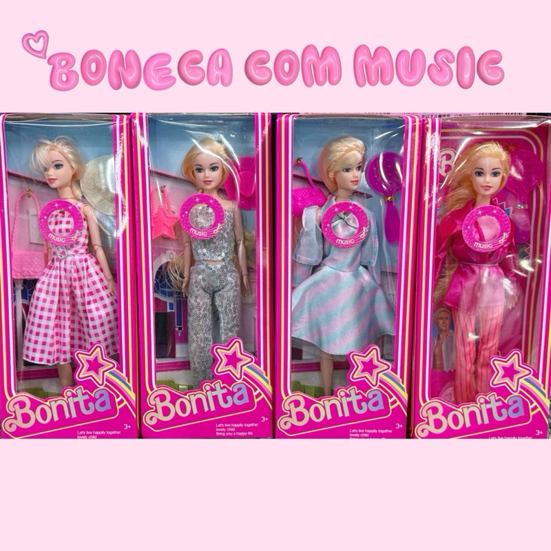 Boneca Bonita Music Melhor Presente Meninas — R$ 34,19 em Shopee