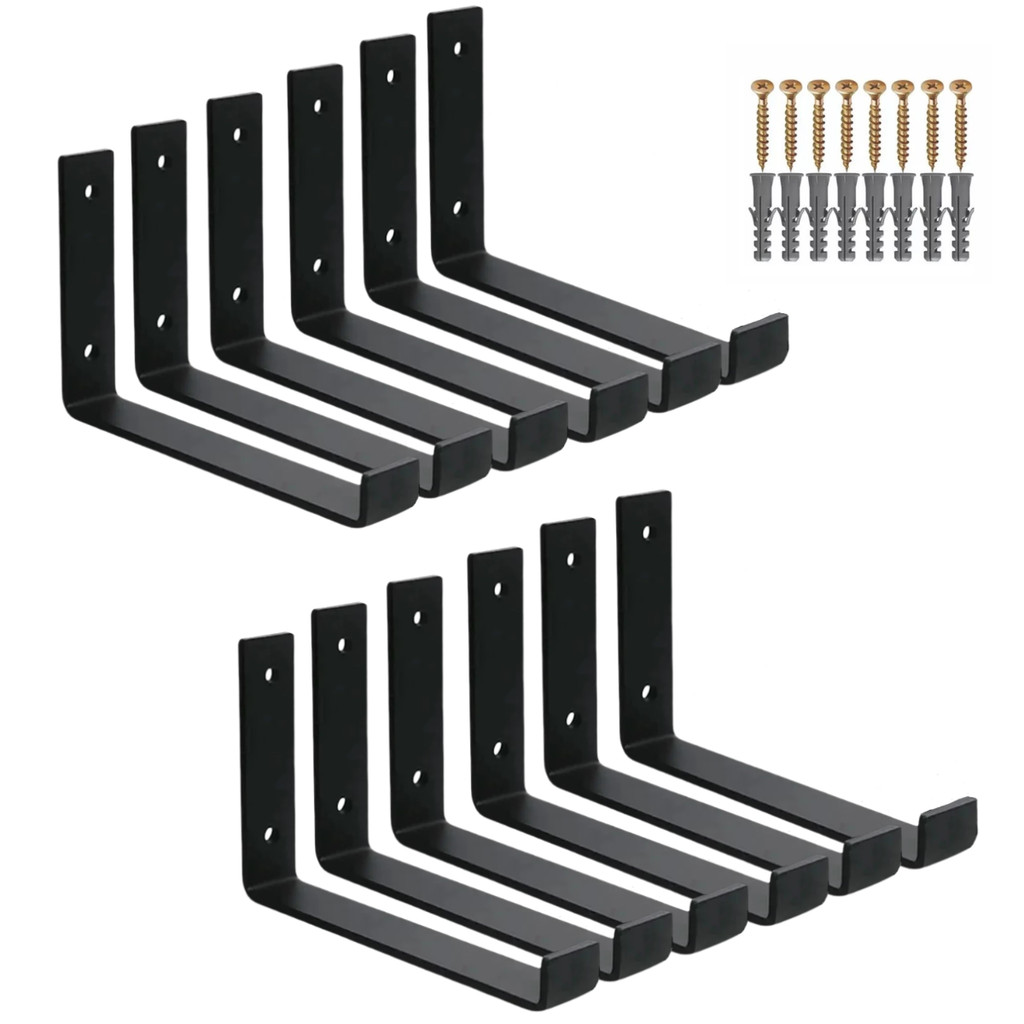 Kit 12 Peças Mão Francesa Invertida 30cm Ferro Resistente em Oferta na Shopee