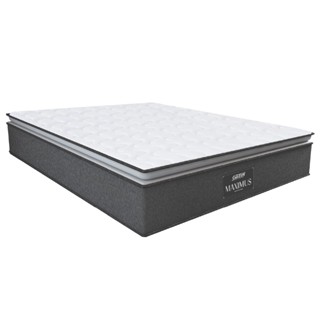 Colchão Casal Queen Molas Ensacadas Pillow Top Maximus 158x198x28cm Cinza/Branco Gazin - Suporta até em Oferta na Shopee