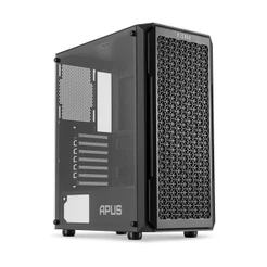 Gabinete Gamer Pichau Apus Black, Mid-Tower, Lateral de Vidro Temperado 3 Fans Preto, PG-APS-BLK01
