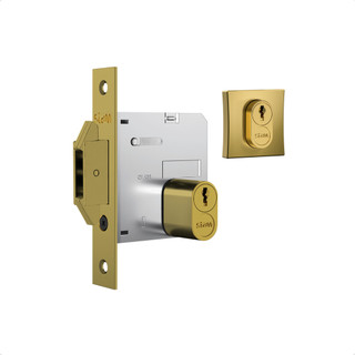 Fechadura 1006 Externa Porta Correr Quadrada Gold Stam