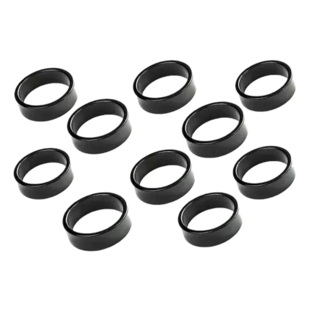 Kit com 10 Arruela Calco Nylon Polimero Aheadset 10Mm Preto - Home & Living