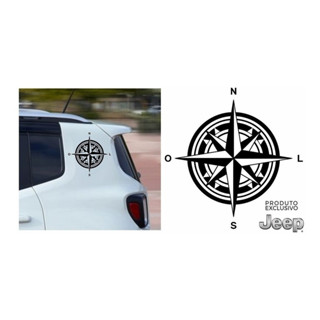 Kit 2 Adesivos Jeep Renegade Bússola em Oferta na Shopee