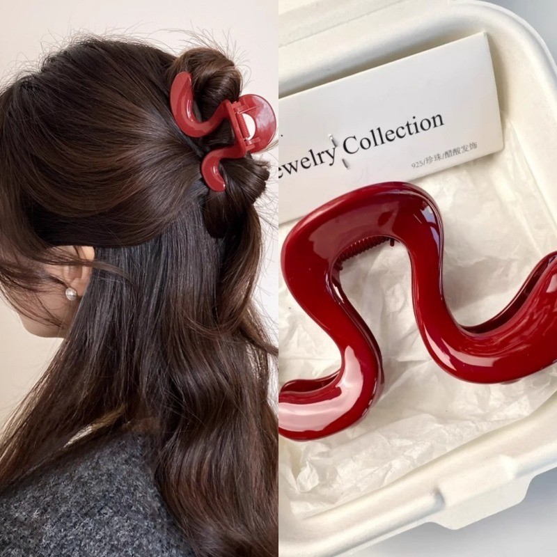 Chinês Vermelho Feliz Ano Novo Hairpin Apertos Grampo De Cabelo Headwear Clipes Acessório em Oferta na Shopee