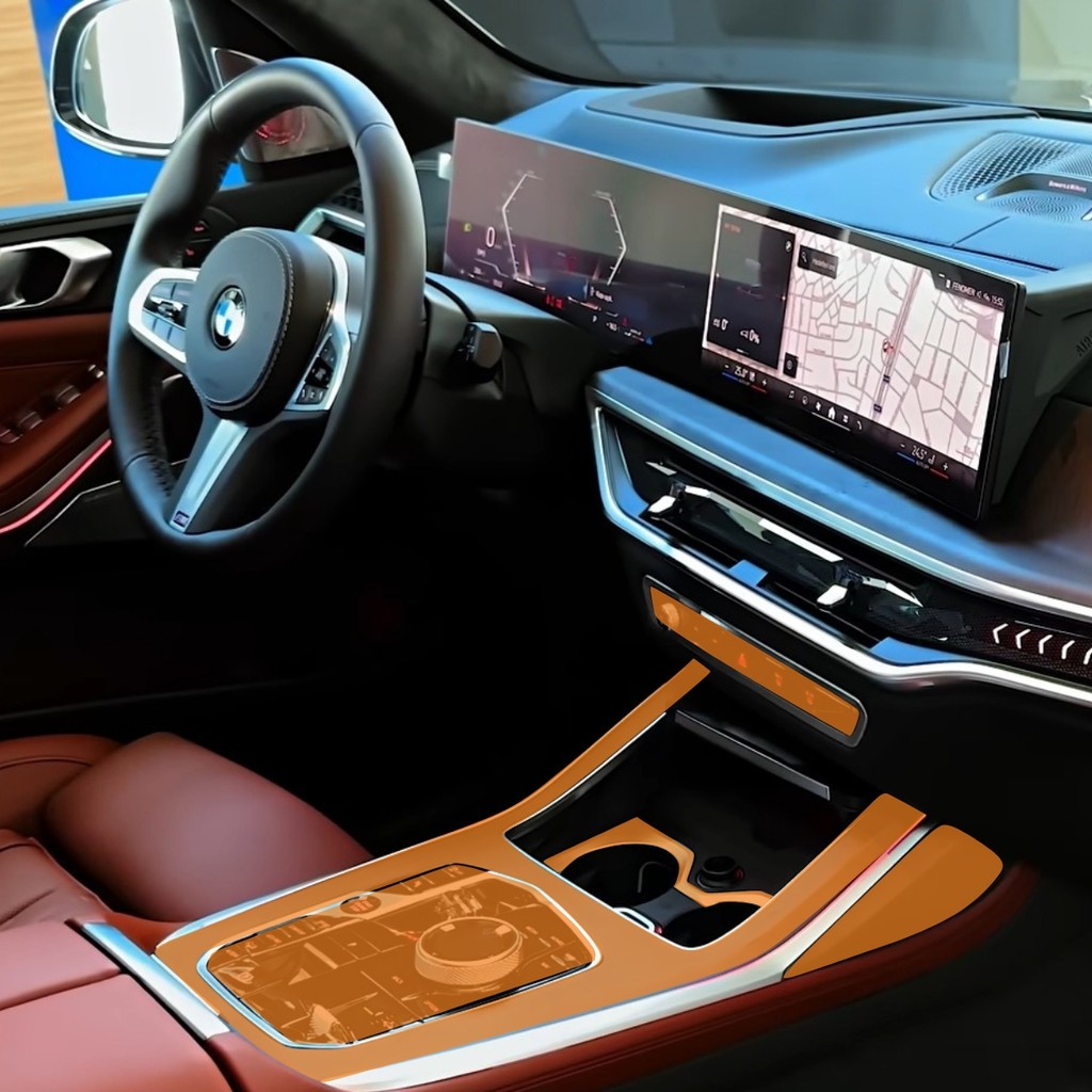 Película PPF Proteção Kit Console Central Console Ar BMW X7 2023 2024 2025 Transparente TPU Anti Risco