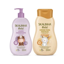 Kit Creme Pentear E Loção Hidratante Bebê Infantil Skalinha