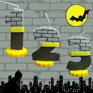 Vela Personalizada Batman Biscuit Topo Bolo Aniversário Porcelana Fria em Oferta na Shopee
