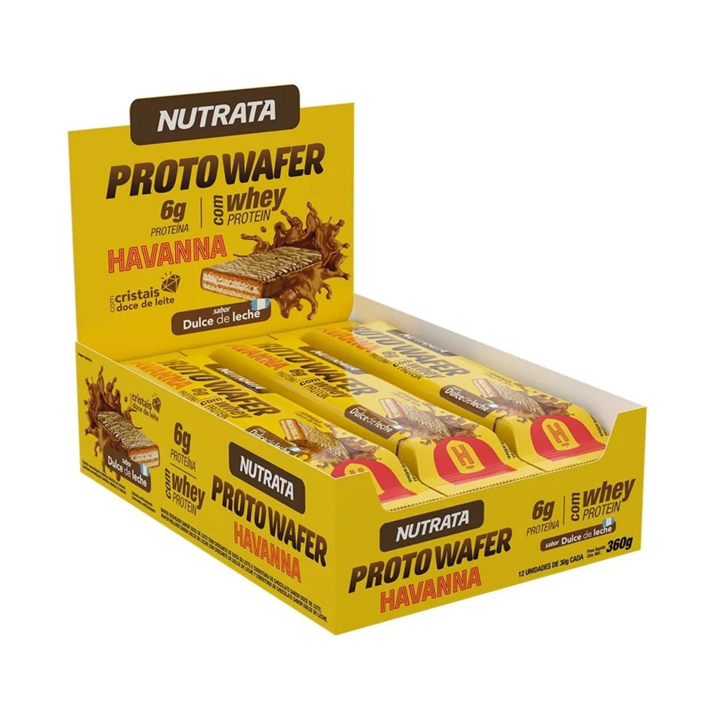 Proto Wafer Caixa Com 12 Unidades de 30g Nutrata Doce De Leite Havanna em Oferta na Shopee