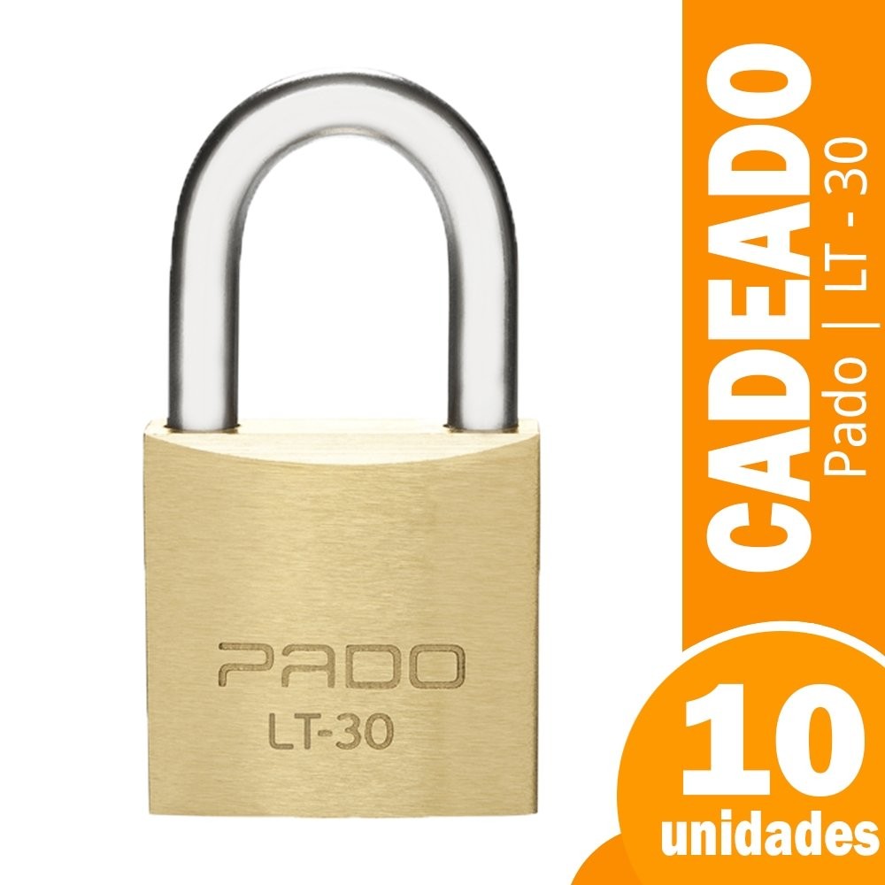 Cadeado Pado LT-30 30mm - Caixa com 10 Unidades - Home & Living