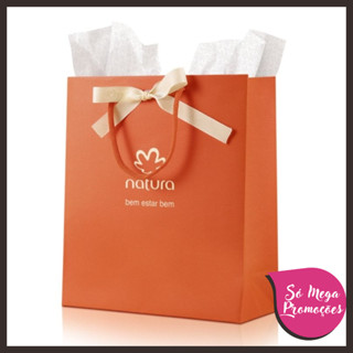 Sacola Presente P com Laço - Natura em Oferta na Shopee