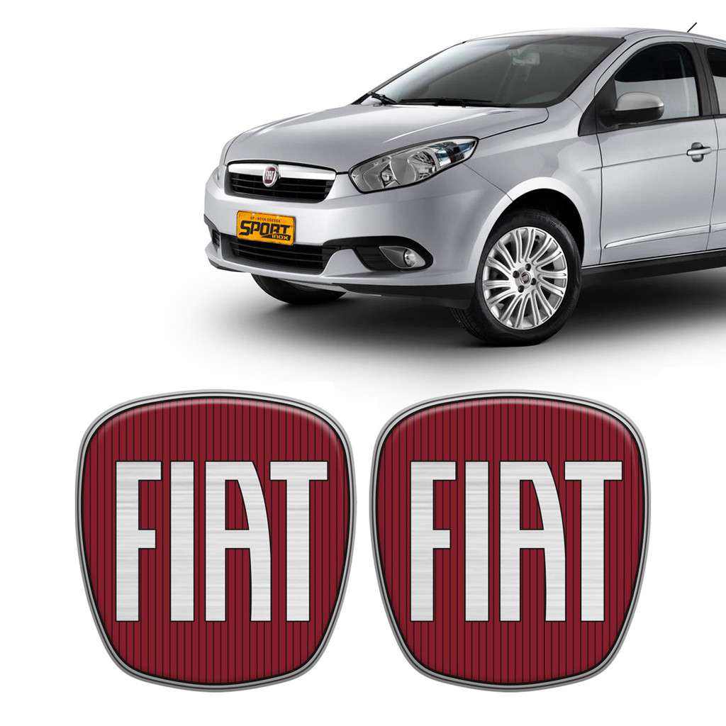 2 Adesivos Para Fiat Grand Siena 2012/2019 Vermelho Generico em Oferta na Shopee