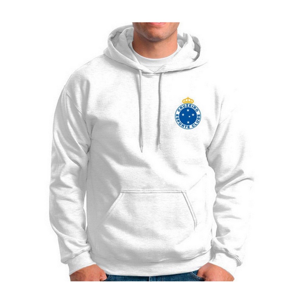 Moletom Cruzeiro com Logotipo Blusa de Frio Logo CFC Casaco Esportivo Time Fubebol