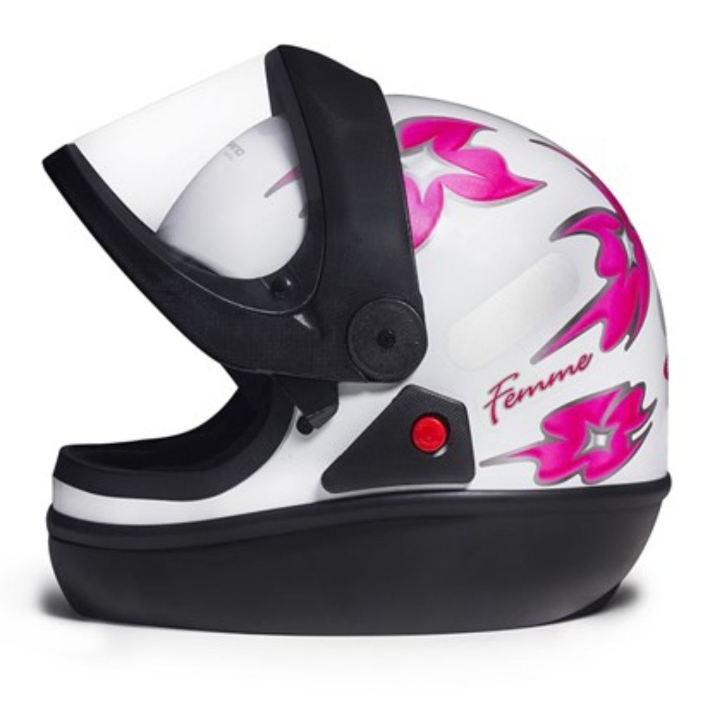 CAPACETE FECHADO TAURUS SAN MARINO FEMME FLORIDO FEMININO DOT ORIGINAL MOTO ROSA