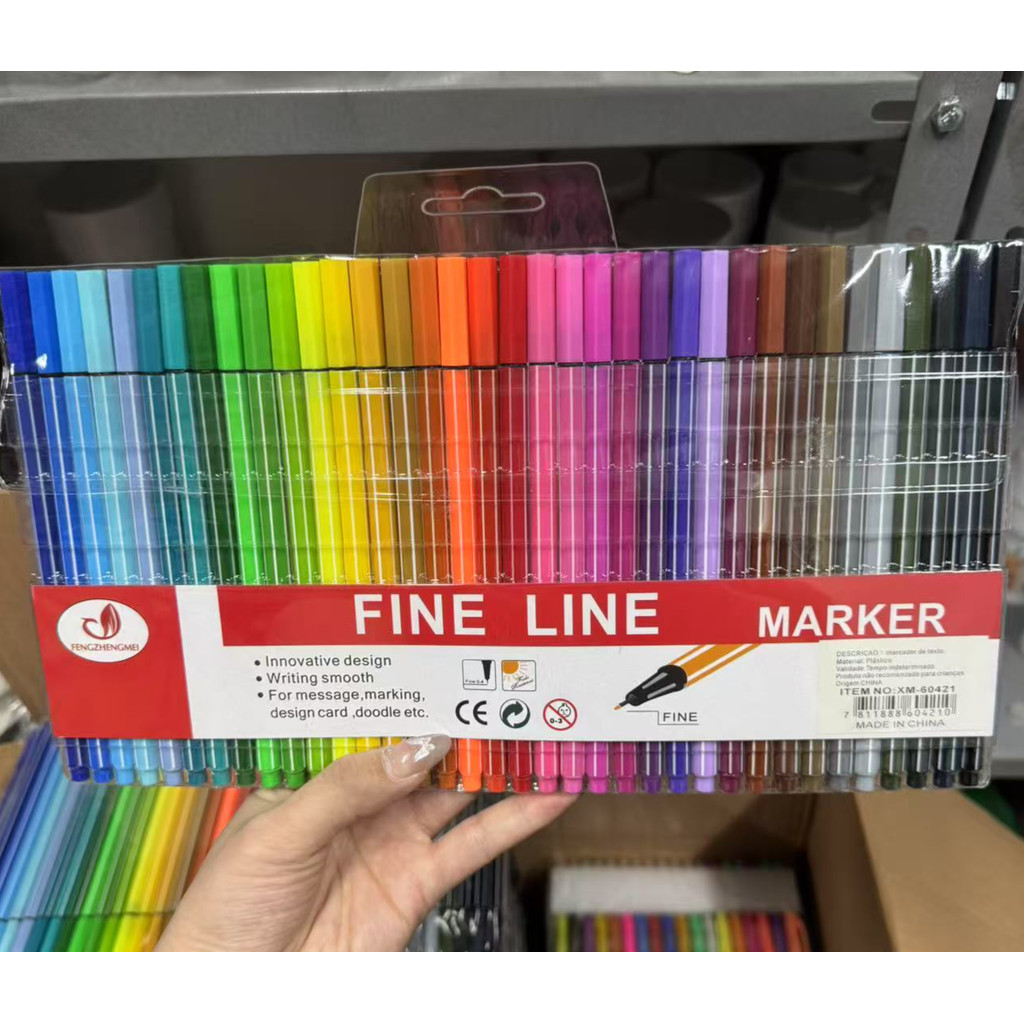 Kit 36 cores de canetas Fine Line Coloridas Ponta Fina 0.4 mm Fineliner em Oferta na Shopee