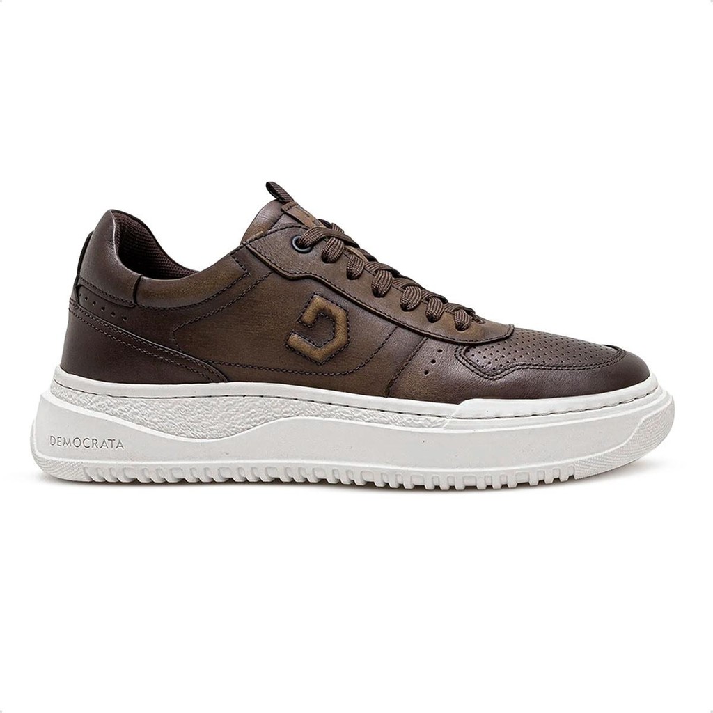 Tênis De Couro Democrata Masculino Denim Block 240501