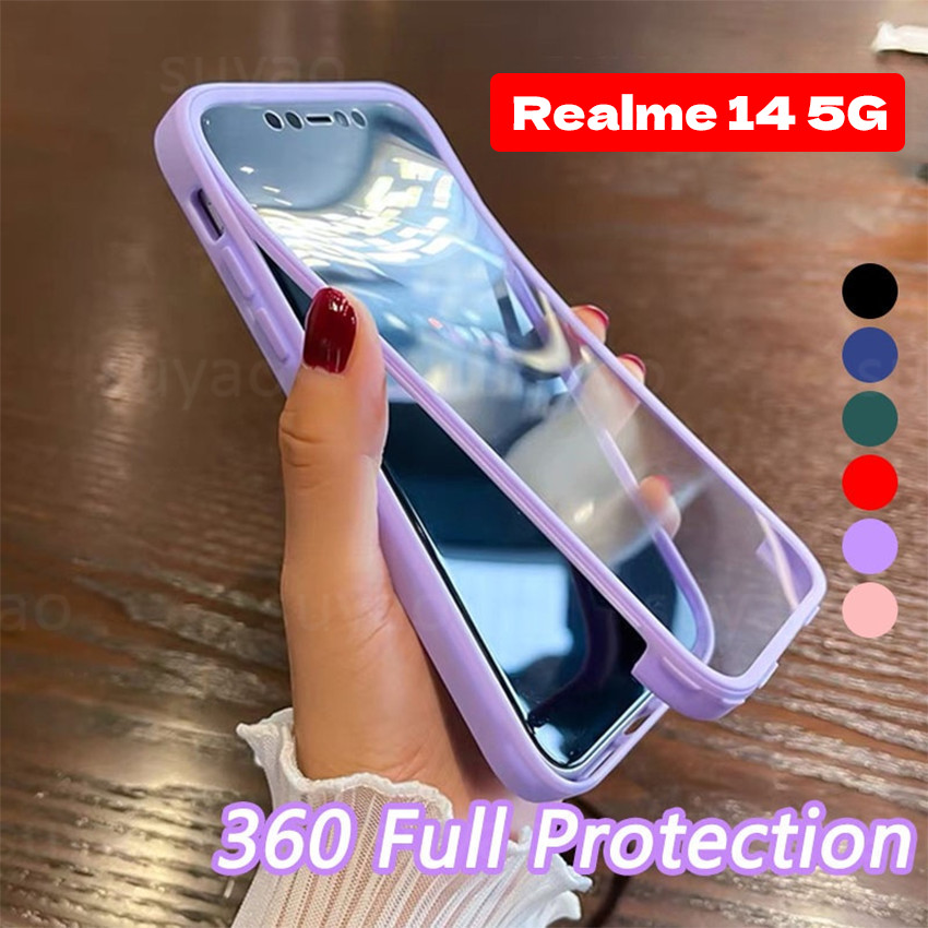 Para Realme 14 5G 2025 Capa De Telefone Realme14 Pro Plus + Corpo Inteiro 2 Em 1 Protetor Dupla Face 360 Frontal + Trase