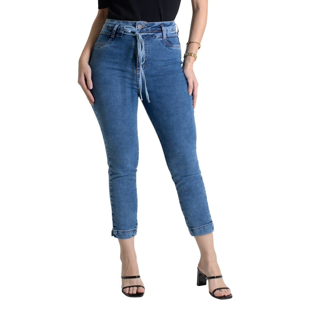 Calça Jeans Sawary Cropped - 279755 em Oferta na Shopee