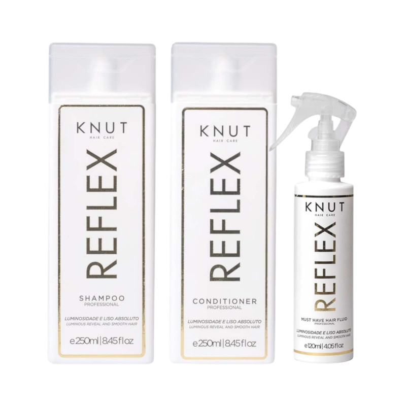 Knut Kit Reflex Shampoo e Condic. 250ml + Spary Fluid 120ml