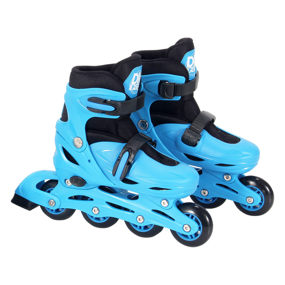 Patins Inline Ajustável com Acessórios Azul Tamanho G 38-41