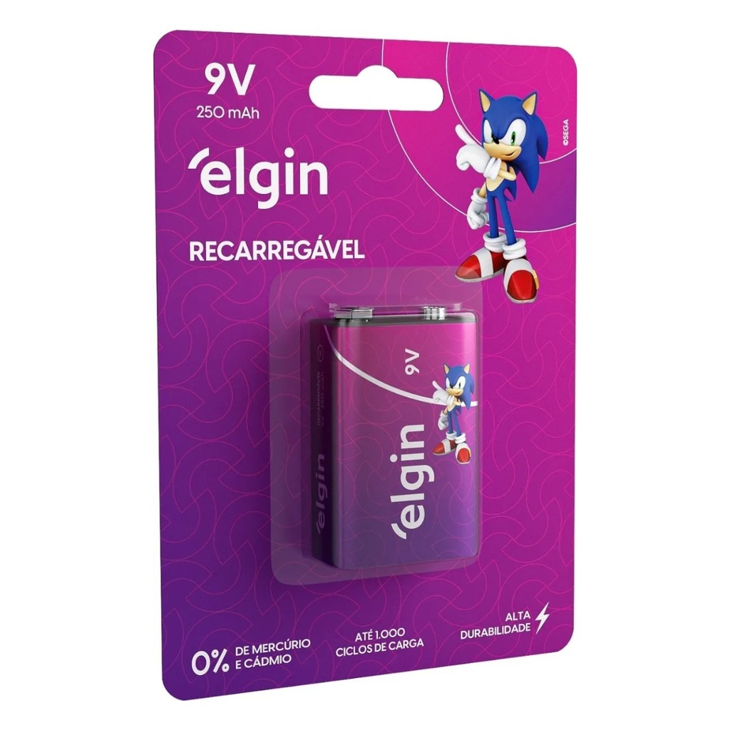Bateria Recarregável 250mah 9v Sensor Brinquedo Elgin - Home Appliances