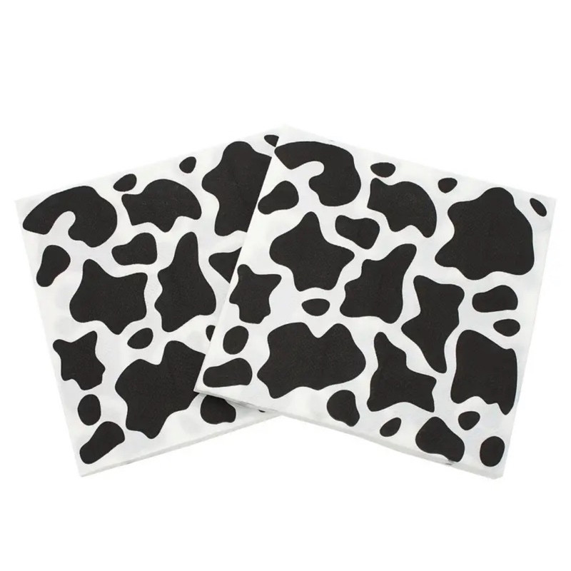 100 Guardanapo Papel Festa Fazendinha 20cmX22cm Guardanapo Vaquinha Aniversário Fazenda Vaca Malhada em Oferta na Shopee