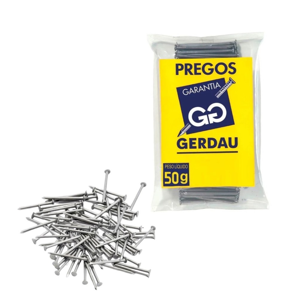 Prego Polido Com Cabeça 10x10 1,5mm x 23mm 50g Gerdau