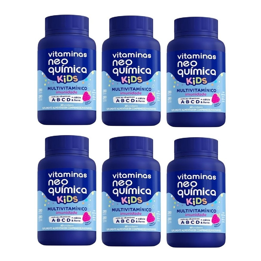 Kit 6 Vitamina Kids 60 Cápsulas - Neo Química