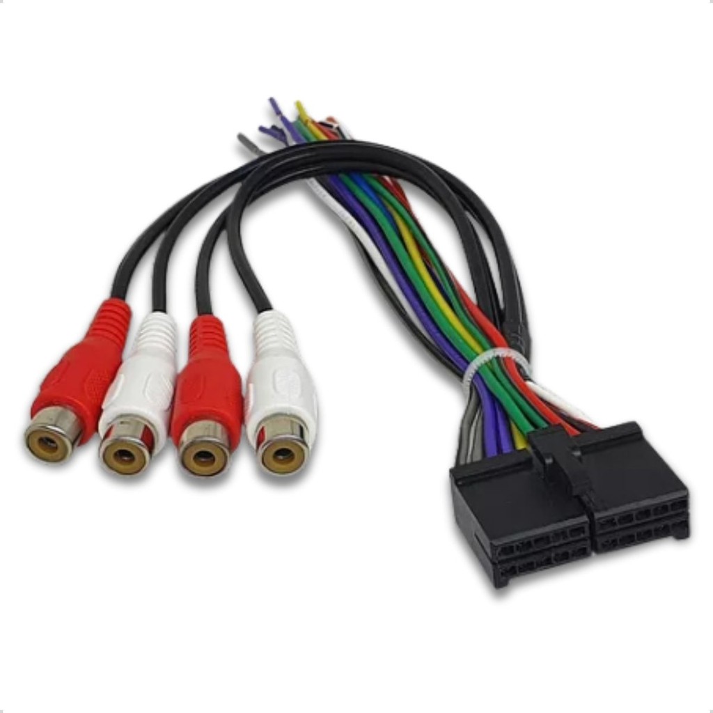 Cabo Chicote Cd Pioneer Som Automotivo 7380/7580 Chicote Dvd H-Buster Rca