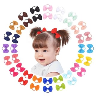 20/40 Pçs/Lote Fitas De Cabelo Cabeça Arcos Gravata Para Meninas Elástico Sólido Bowknot Borracha Hairband Crianças Head em Oferta na Shopee