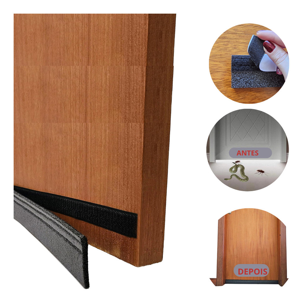 Protetor Rodinho  Autocolante Veda Embaixo Da Porta Vedação Impermeável em Oferta na Shopee