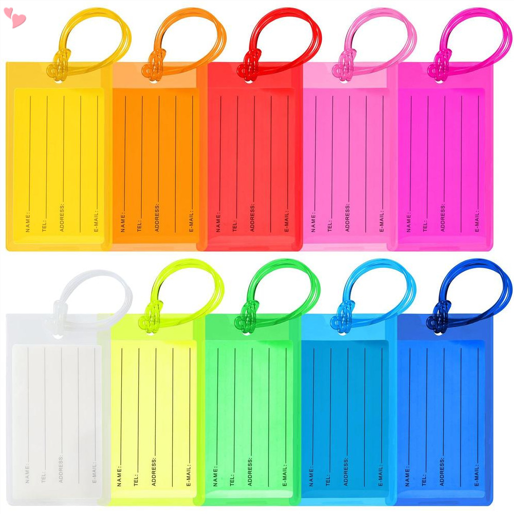 Etiquetas De Bagagem Para Malas , Coloridas De Mochila De Silicone PVC Crianças Viagem Com Laço E Etiqueta De Identifica em Oferta na Shopee