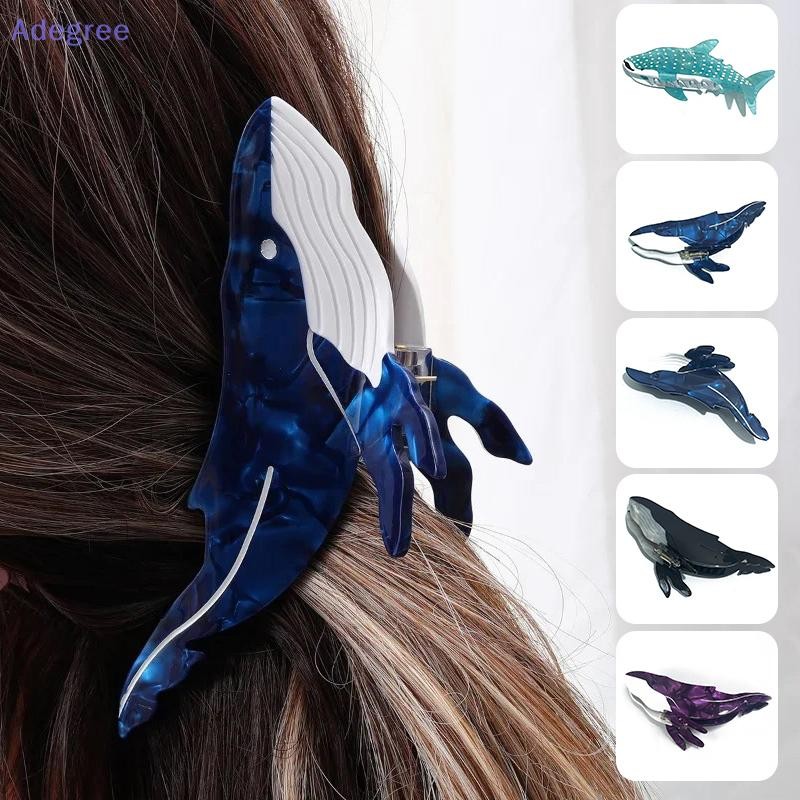 Adegree Moda Grampo De Garra De Cabelo Adorável Acetato De Baleia Criativo Para Mulheres Acessórios Vestindo Novo