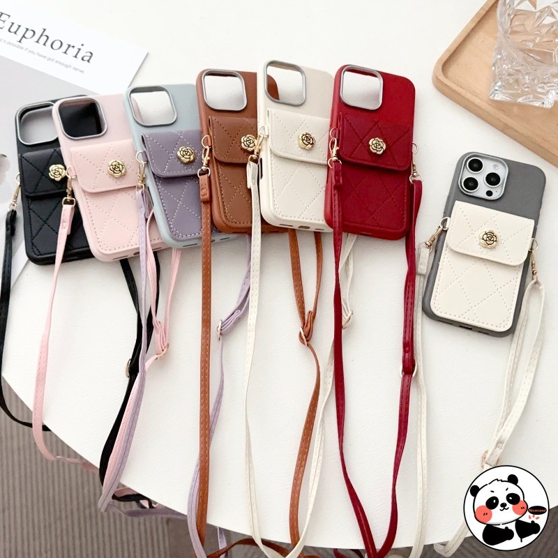 Capa De Couro Carteira Para Samsung Galaxy A15 A14 A13 A72 A52 A32 M32 A22 F42 A22s M22 A12 M12 F12 5G 4G Fofa Camélia À em Oferta na Shopee