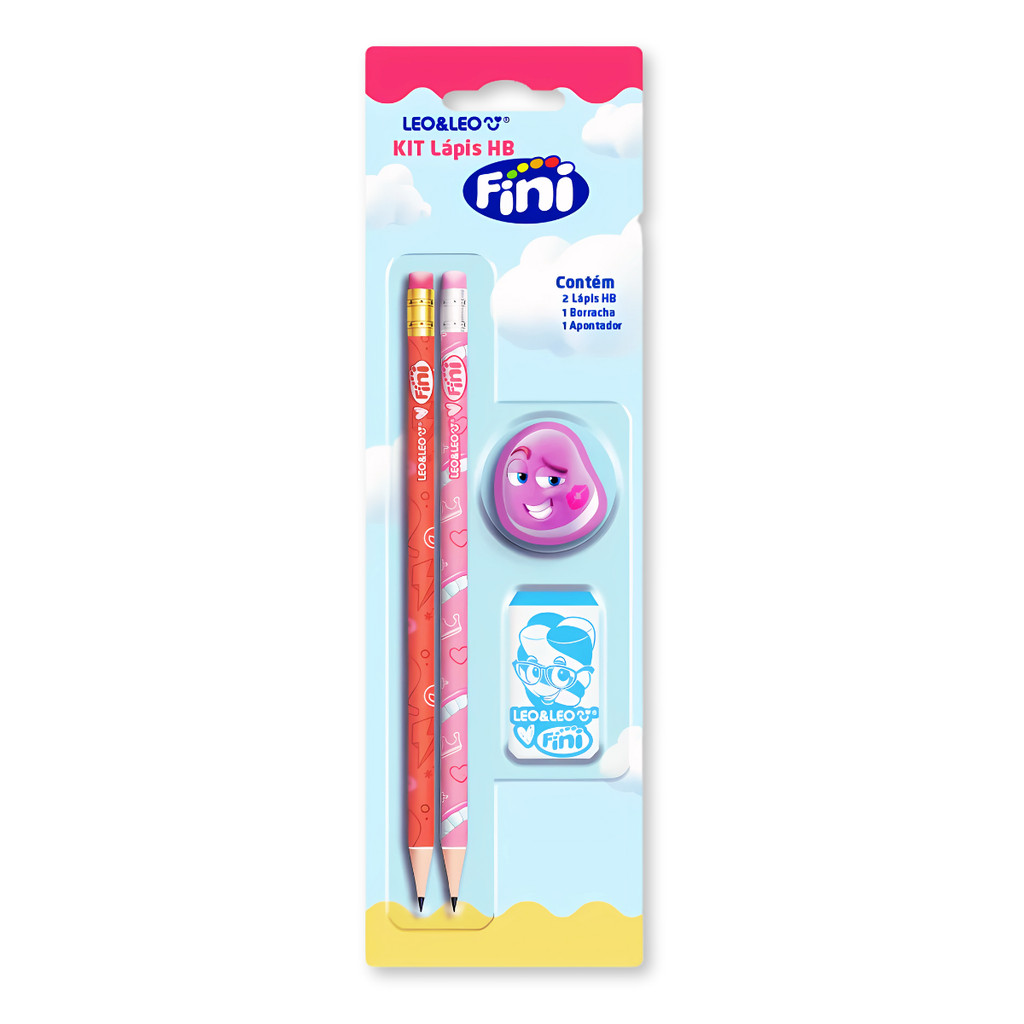 Kit Escolar Temático da Fini Com Lápis Borracha - Vários Itens — imagem 2 de 2