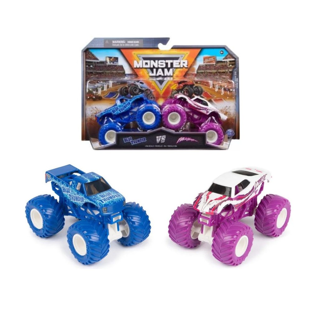 Carrinho Monster Jam 1:64 pack c/2 Blue Thunder x Fullcharge