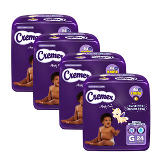 Kit com 4 Pacotes de Fralda Cremer Magic Care Jumbo G 24un (Total 96un) – 7 a 11kg em Oferta na Shopee
