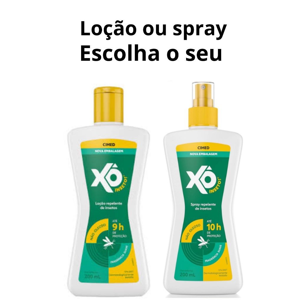 Repelente Xô Inseto Cimed Spray/Loção 200ml Escolha o seu 9h de Proteção contra mosquito em Oferta na Shopee
