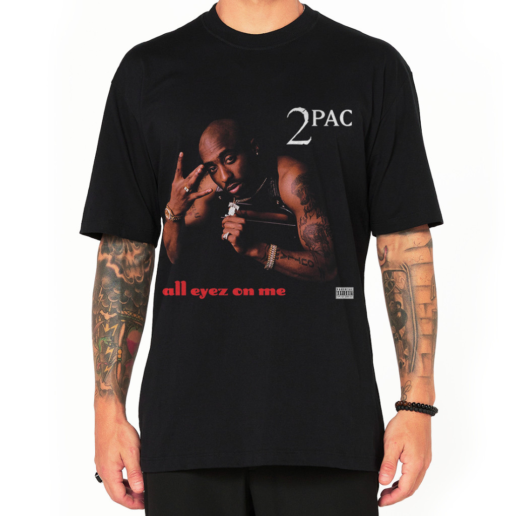 【Camiseta Premium em Algodão Puro】GXG Camiseta Eyez Hip Hop Streetwear Oversized – Estampa Grande