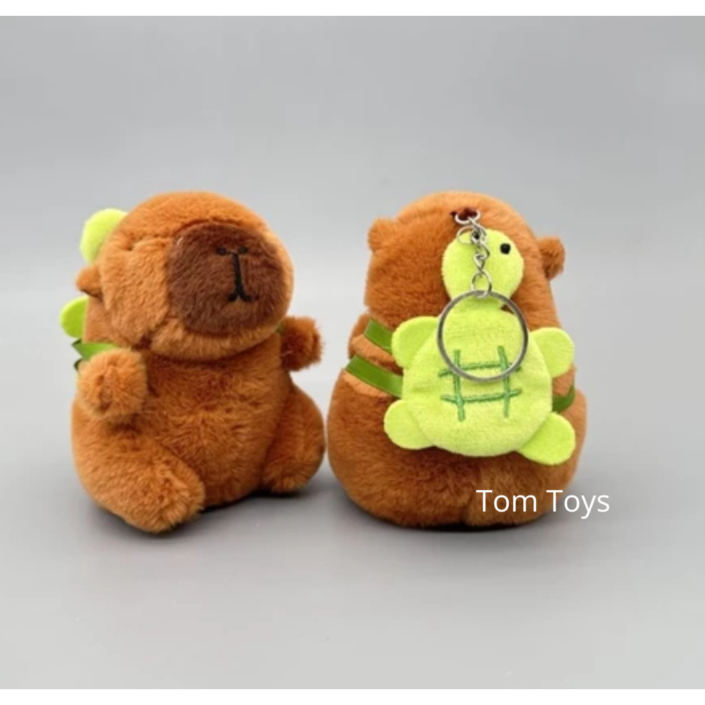 Chaveiro Capivara de Pelúcia com Mochila de Tartaruga ou Modelos variados - Brinquedo Capybara Fofinho em Oferta na Shopee
