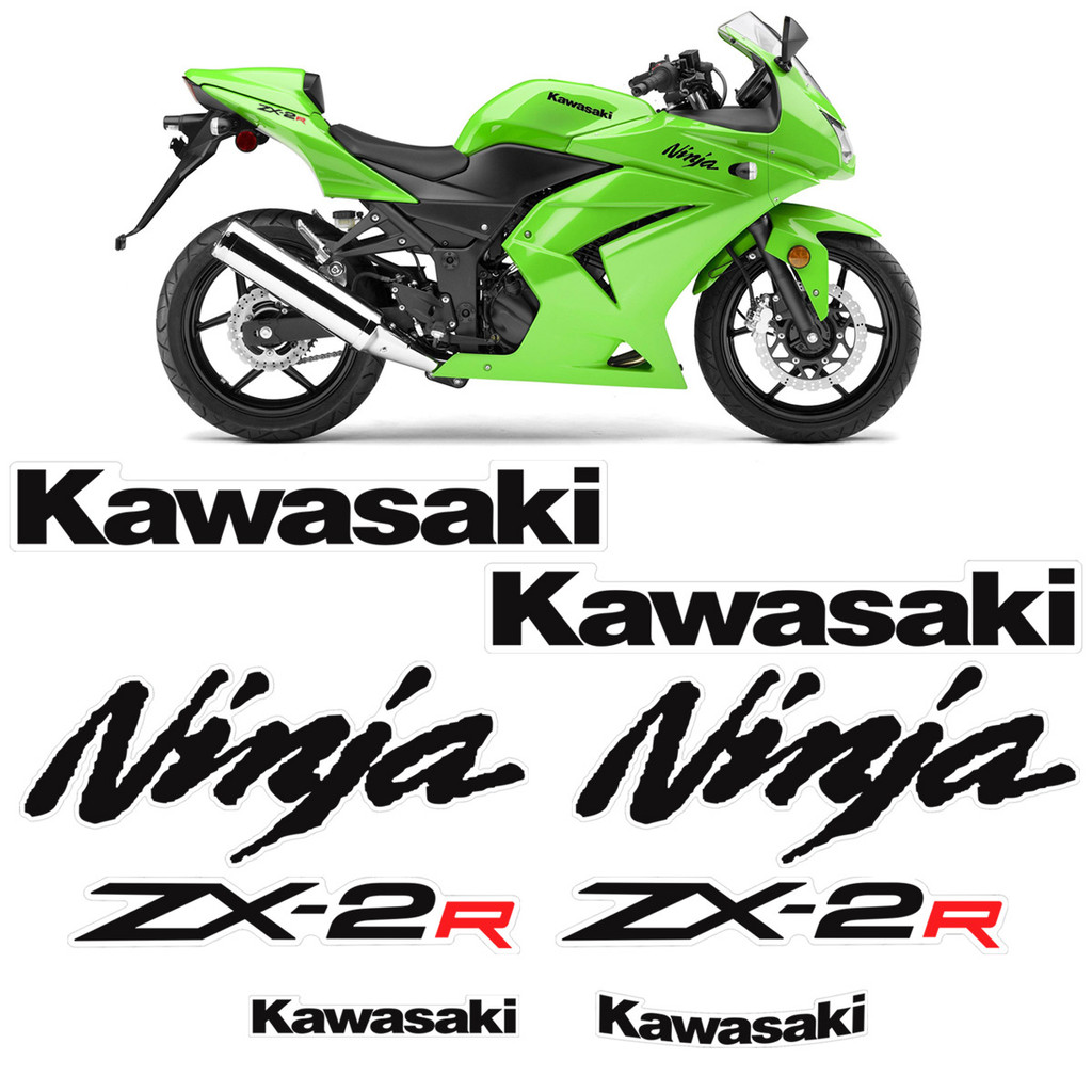 Kit Adesivos Moto Kawasaki Ninja 250R Zx-2R Modelo Original em Oferta na Shopee