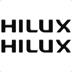 Par Adesivos Hilux Santo Antonio Preto Resinado - Generico