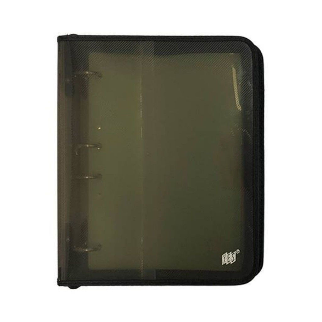 Fichário 4 Argolas com Zíper Universal B5 Fumê YES com Bloco 96 Folhas 5 Divisórias e Planner Estudo