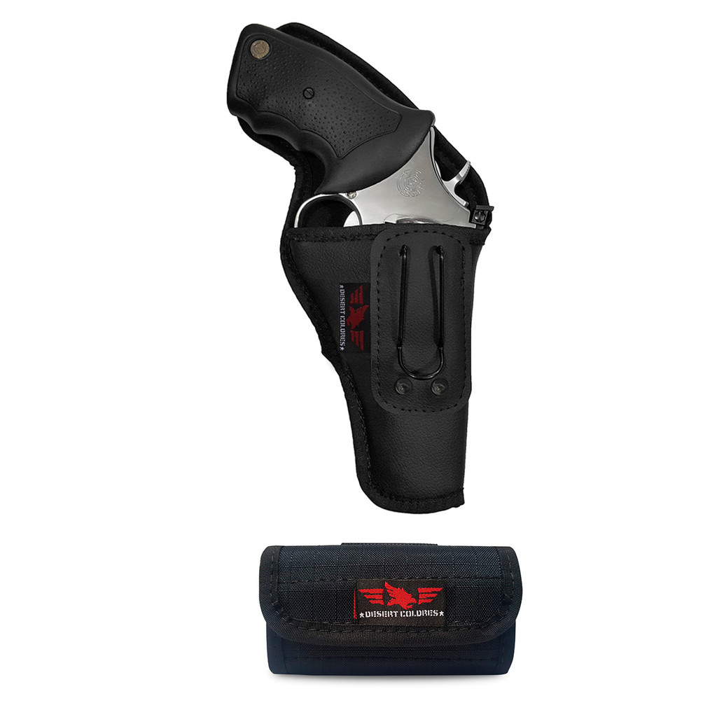 Coldre 38 3 Pol. Velado Em Neoprene E Couro P.u + Baleiro 12