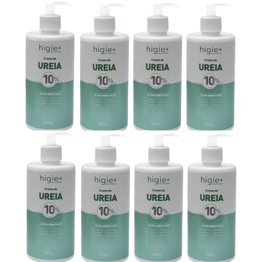 Kit 8x Creme Hidratante Uréia 10% Ultra Hidrat 500g Higie+