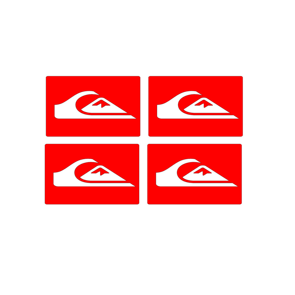 Kit 4 Adesivo Quiksilver Burrinho Titan - Vermelho