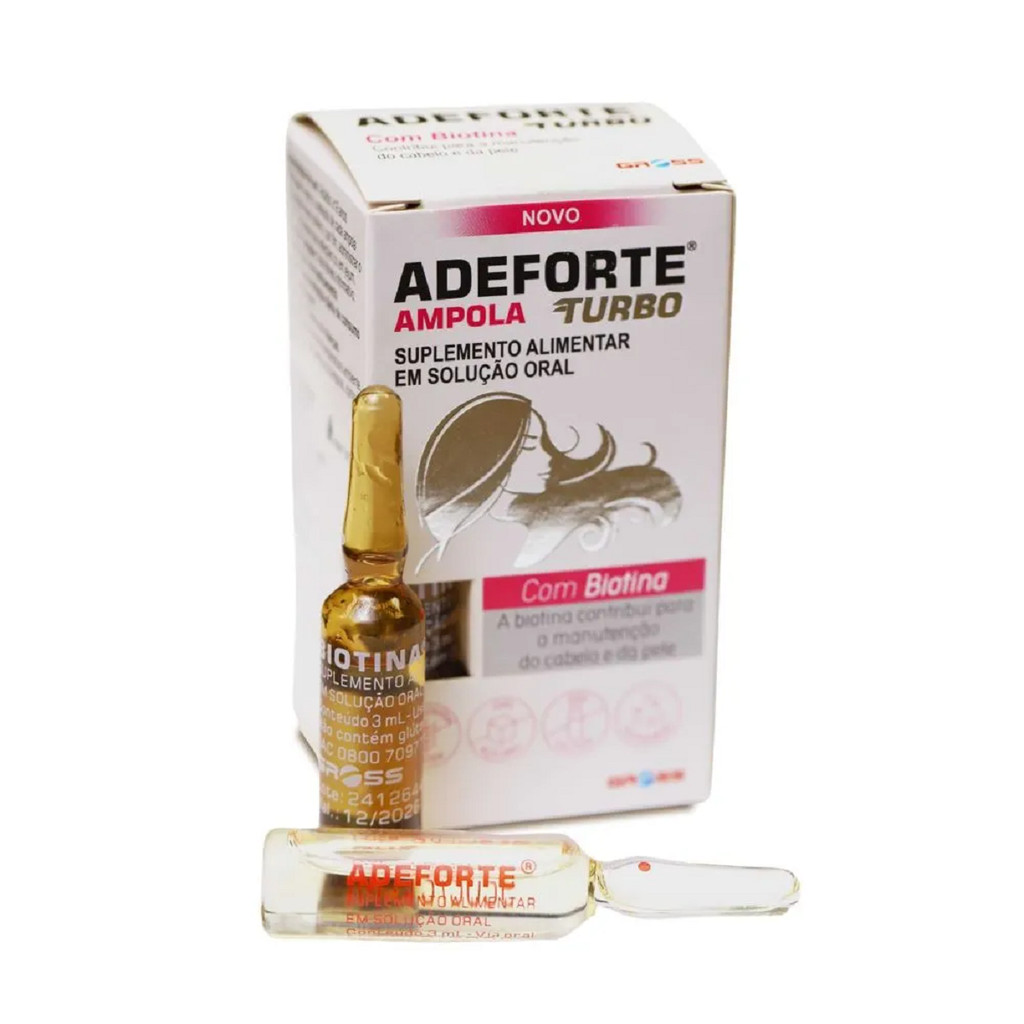 Adeforte Turbo Ampola 3ml + Ampola Biotina 3ml - Gross