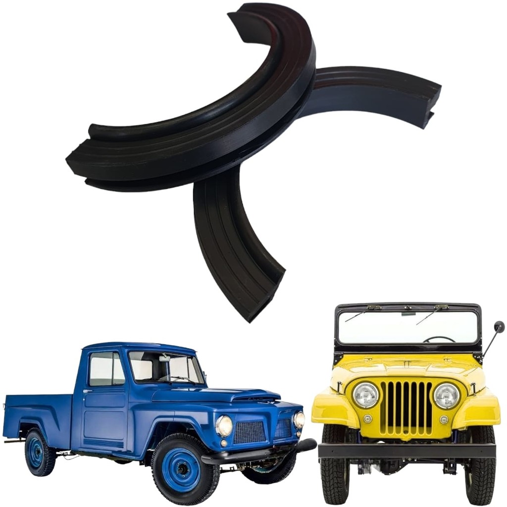 Gaxeta De Borracha Do Mancal Traseiro Do Motor 06 Cil Jeep / Rural / F 75 Ford Willys