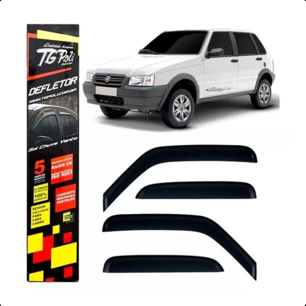 Calha de Chuva TG Poli Uno Premio Elba 1985 a 2011 4 Portas em Oferta na Shopee