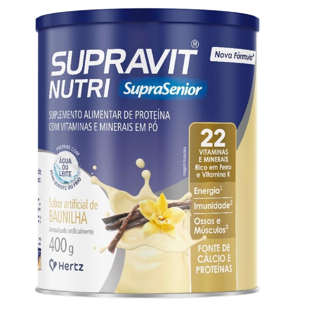 Supravit Nutri Sabor Baunilha 400g - Suplemento Alimentar